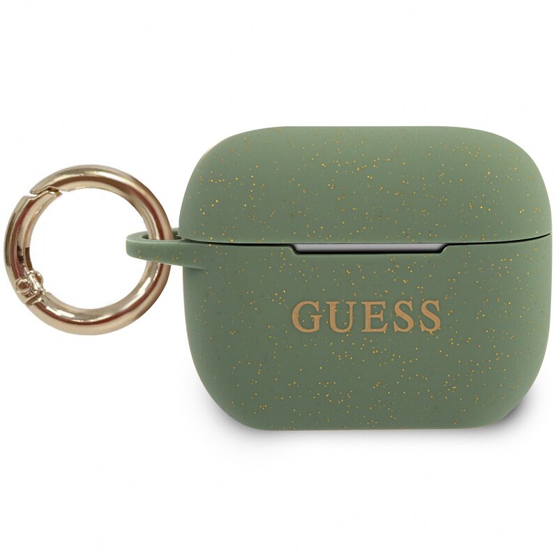 Husa de protectie Guess Silicone pentru Apple AirPods Pro, Kaki