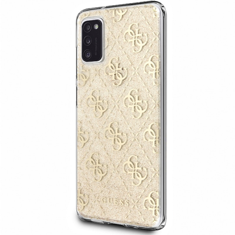 Husa de protectie Guess 4G Stripe pentru Samsung Galaxy A41, Auriu