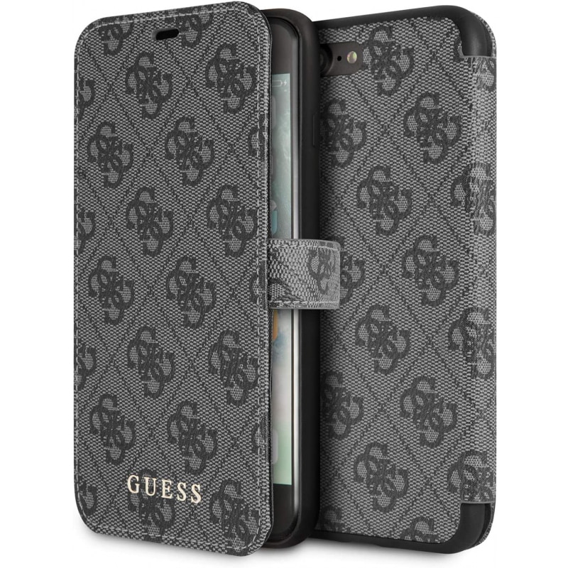 Husa de protectie Guess 4G Book pentru Apple iPhone 7 Plus / Apple iPhone 8 Plus, Gri