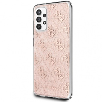 Husa de protectie Guess 4G Peony Glitter pentru Samsung Galaxy A32 5G A326, Roz Husa de protectie Guess 4G Peony Glitter pentru Samsung Galaxy A32 5G A326, Roz