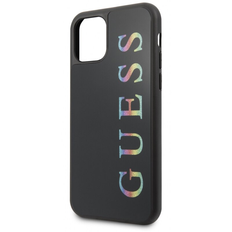 Husa de protectie Guess Multicolor Glitter pentru Apple iPhone 11, Negru