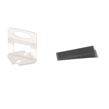 Set 900 clipsuri si 200 pene refolosibile, rost de 1.5 mm, sistem nivelare gresie, gama STAR, pentru placi ceramice cu grosime intre 3 si 12 mm Set 900 clipsuri si 200 pene refolosibile, rost de 1.5 mm, sistem nivelare gresie, gama STAR, pentru placi ceramice cu grosime intre 3 si 12 mm