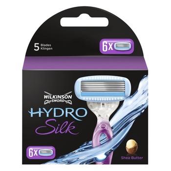 Aparat de ras, Wilkinson Hydro Silk, 6 lame Aparat de ras, Wilkinson Hydro Silk, 6 lame