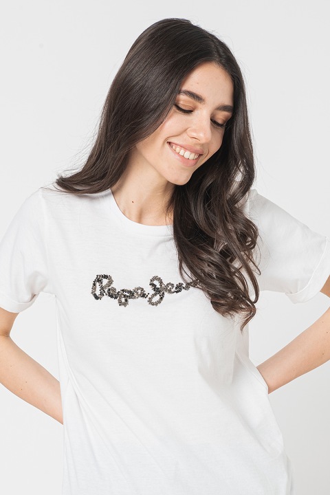 Pepe Jeans London, Tricou cu imprimeu logo Babette