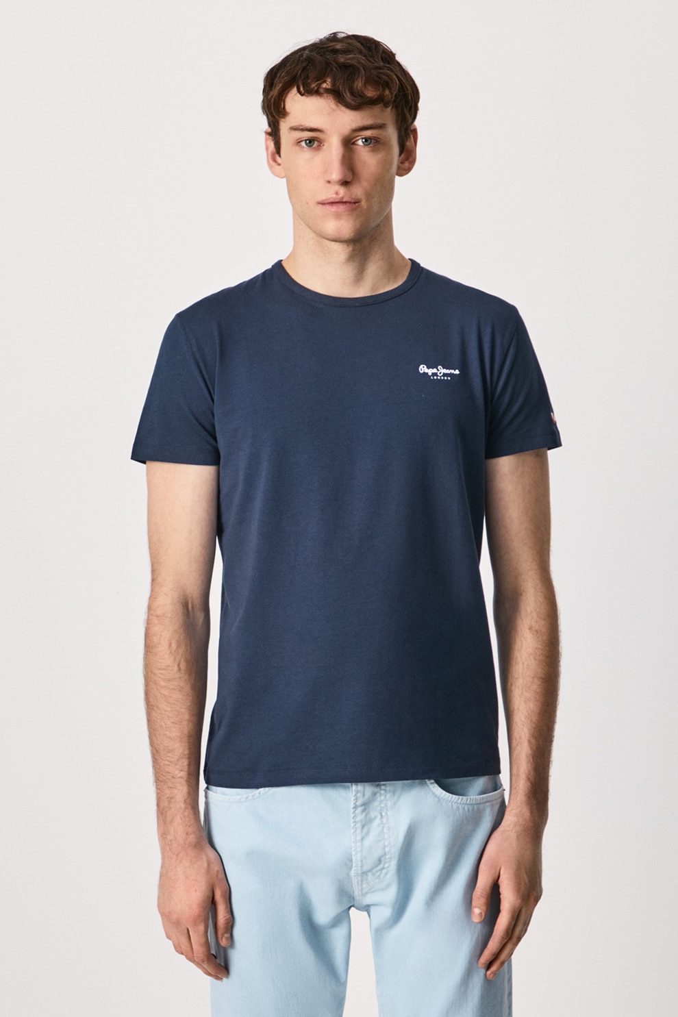 Pepe Jeans London, Tricou slim fit Original Basic, Bleumarin, S