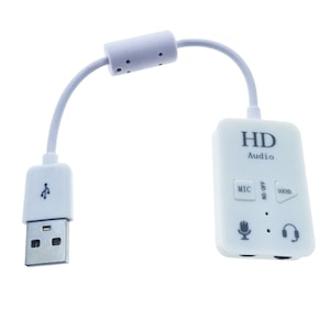 Placa de sunet USB, Virtual 7.1 Channel, cu iesire 2 x Jack 3.5mm mama, butoane de comanda, indicator Led, alba