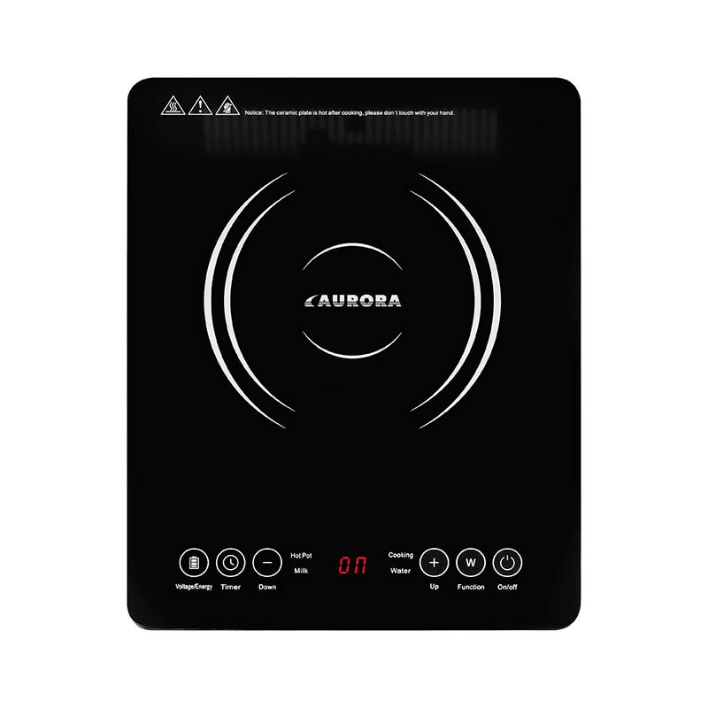 Plita cu inductie Aurora AU 4477, 2000 W, Control tactil, 1 arzator, Timer, Digital, Neagra