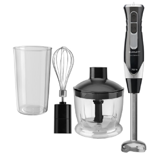 Blender de mana SC-HB42F56, 700 W, Negru, 20 viteze, Turbo, 0.6 l