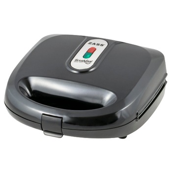 Sandwich maker, 750 W, placi teflonate si neaderente tip grill, indicatoare tip LED pentru functionare, carlig de inchidere, control electronic al temperaturii, negru Sandwich maker, 750 W, placi teflonate si neaderente tip grill, indicatoare tip LED pentru functionare, carlig de inchidere, control electronic al temperaturii, negru