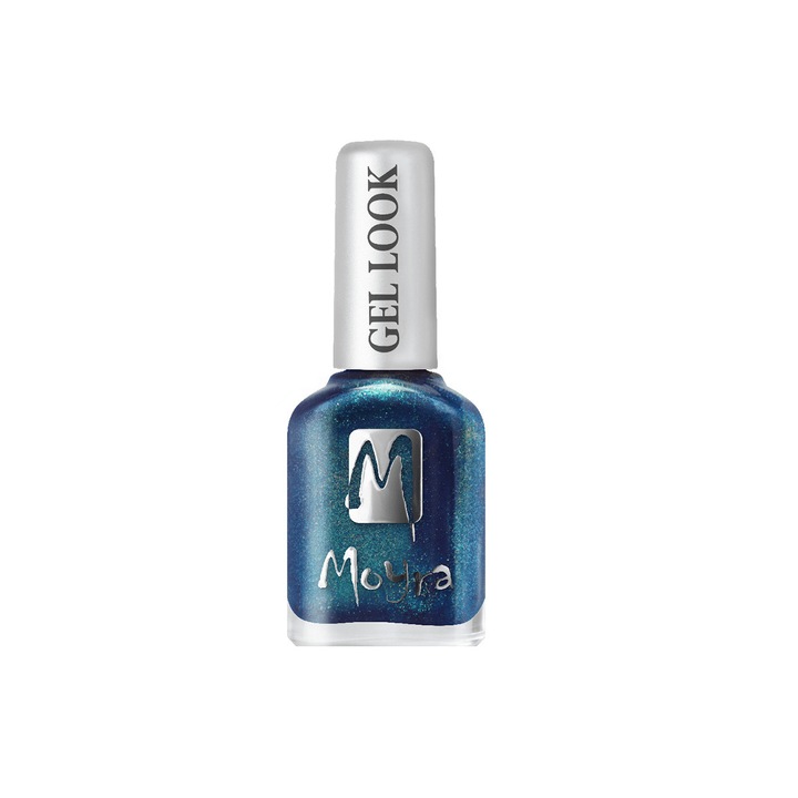 Lac de unghii Moyra Gel Look 12ml 963 Albastru