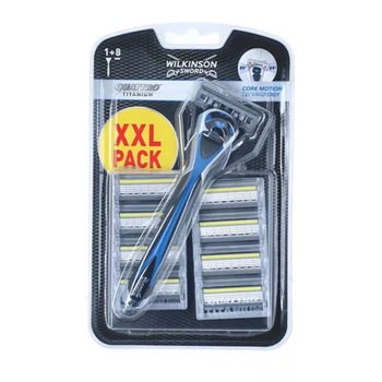 Aparat de ras, Wilkinson Quattro Titanium Core Motion + 9 rezerve Aparat de ras, Wilkinson Quattro Titanium Core Motion + 9 rezerve