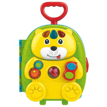 Troler electronic copii Lisciani, in forma de urs 3 in 1, cu sunete si lumini, galben Troler electronic copii Lisciani, in forma de urs 3 in 1, cu sunete si lumini, galben