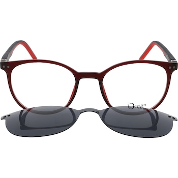 Rame ochelari de vedere pentru femei Ocean 95198 C3, clip-on, Visiniu, 48 mm Rame ochelari de vedere pentru femei Ocean 95198 C3, clip-on, Visiniu, 48 mm