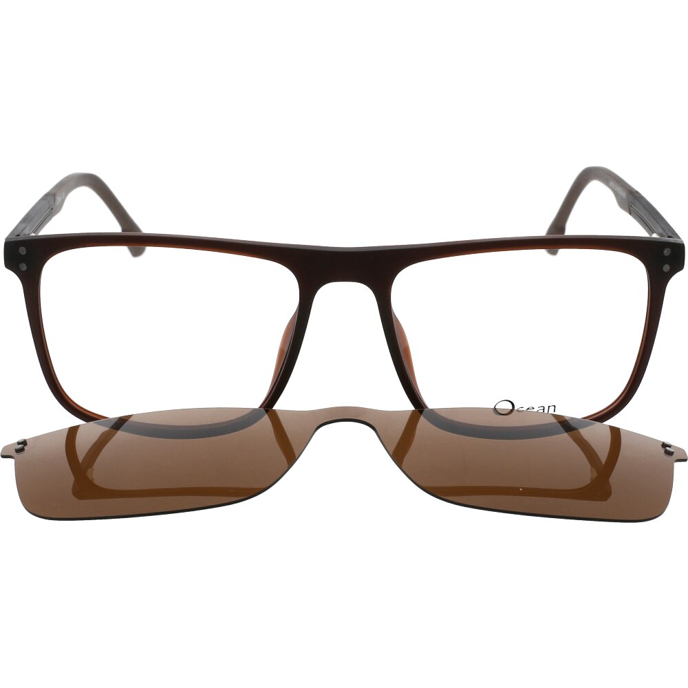 Rame ochelari de vedere pentru barbati Ocean 95193 C4, clip-on, Maro, 55 mm