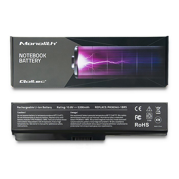 Baterie pentru Toshiba PA3634 Qoltec, 5200 mAh, 10.8-11.1 V
