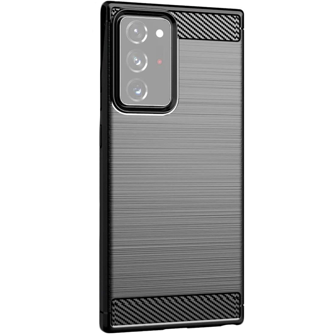 Husa Compatibila Samsung Galaxy Note 20 Ultra, Textura Fibra de Carbon, Negru