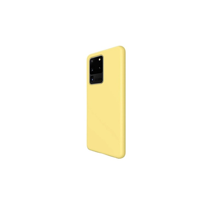 Мек силиконов кейс за Samsung Galaxy S20 Plus, бъмпер, Жълт