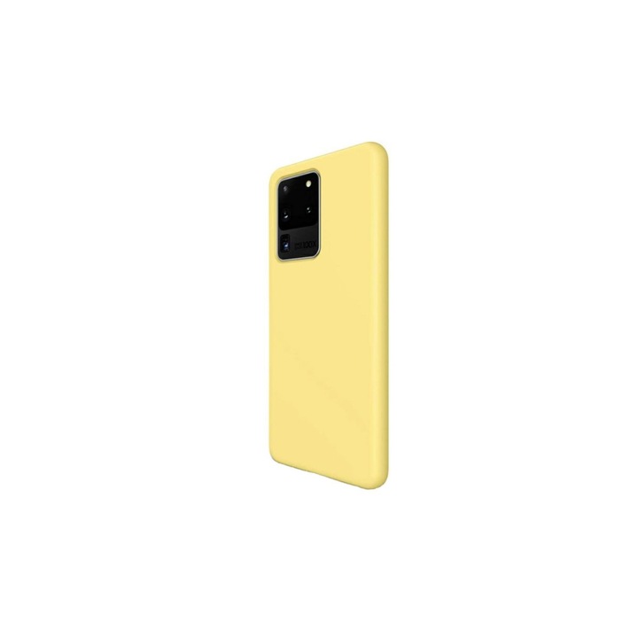 Мек силиконов кейс за Samsung Galaxy S20, бъмпер, Жълт