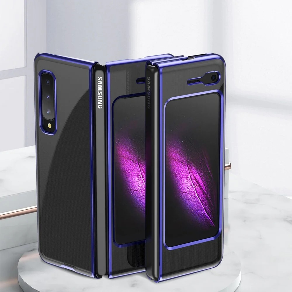 Husa Pentru Samsung Galaxy Fold, Electroplating, Albastru