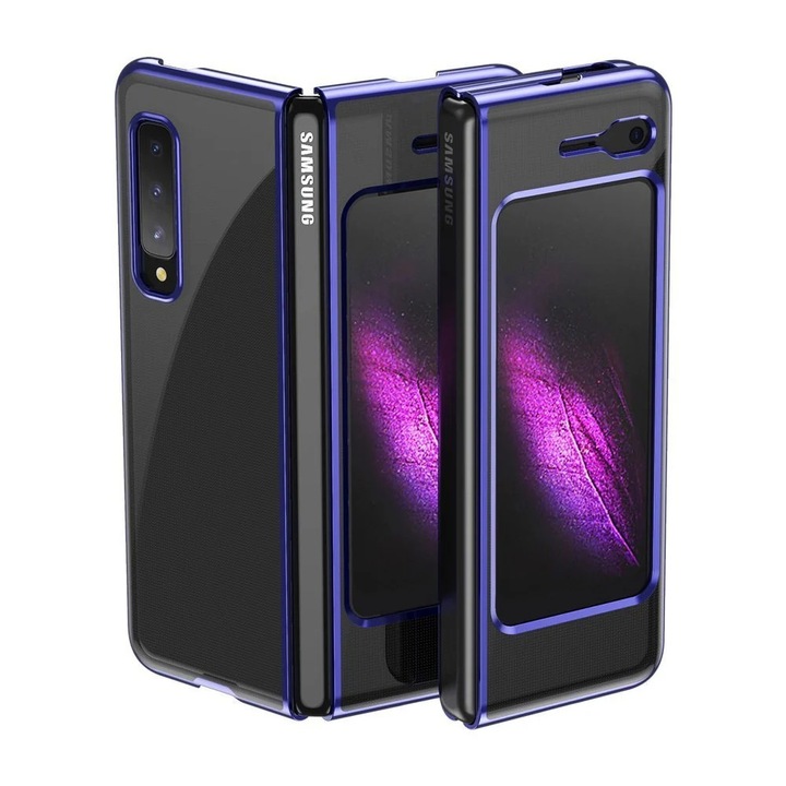Husa Pentru Samsung Galaxy Fold, Electroplating, Albastru