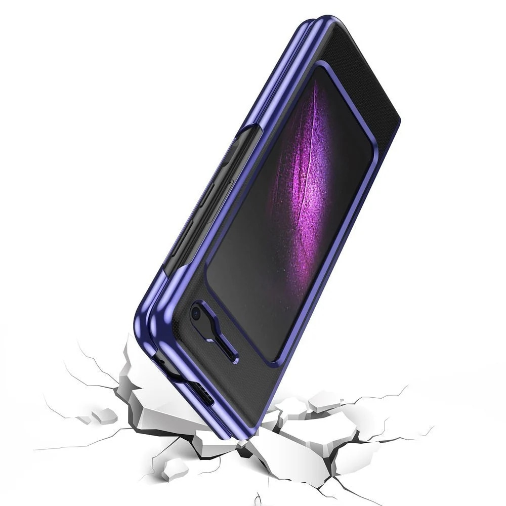 Husa Pentru Samsung Galaxy Fold, Electroplating, Albastru