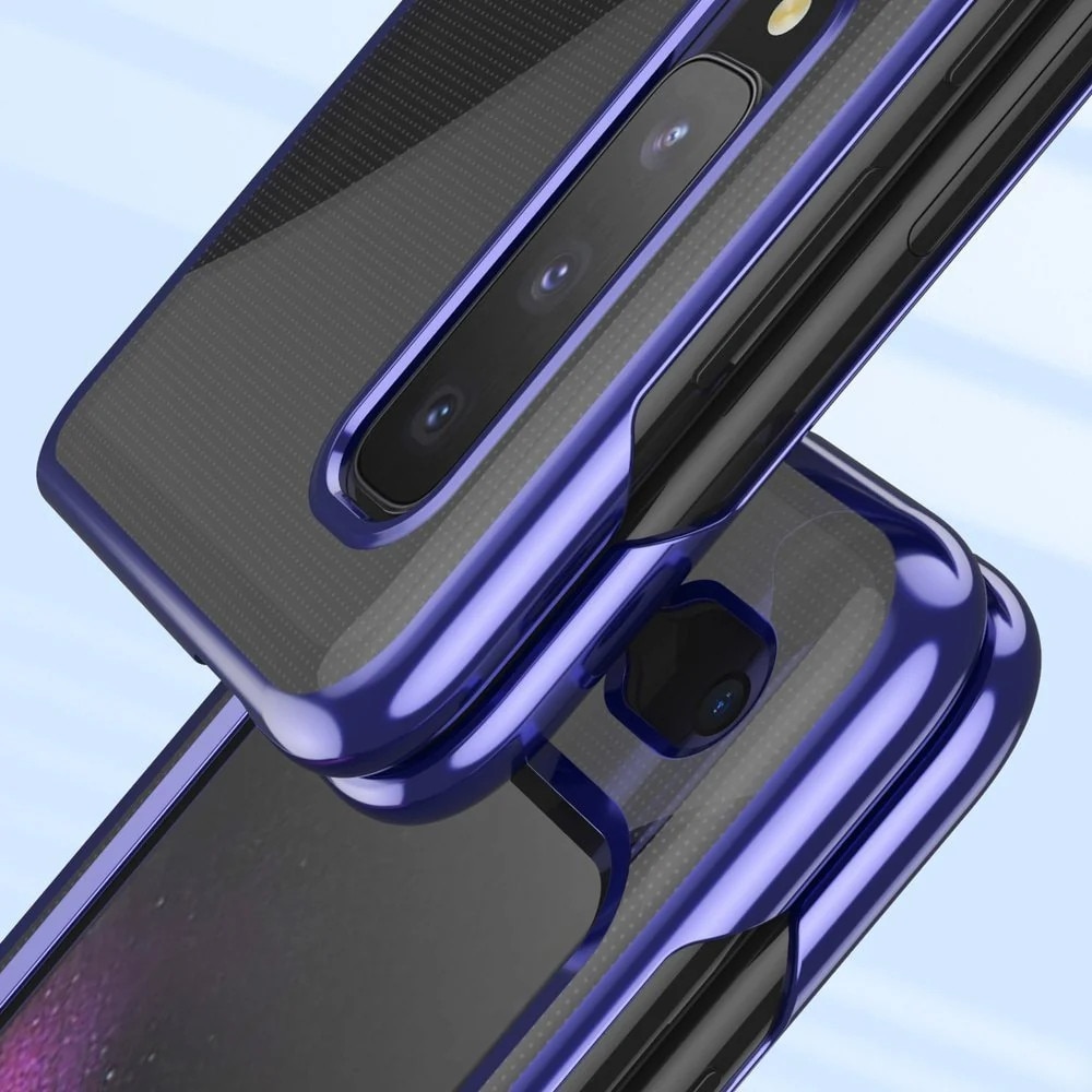Husa Pentru Samsung Galaxy Fold, Electroplating, Albastru