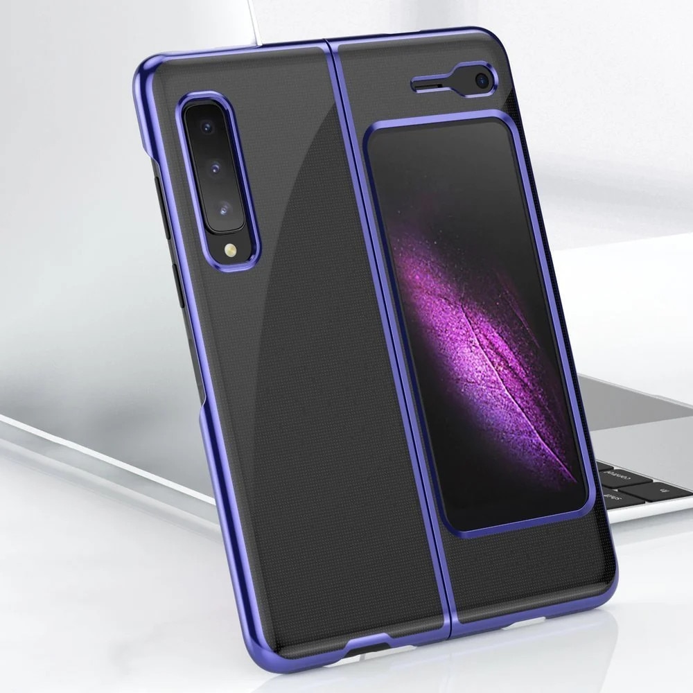 Husa Pentru Samsung Galaxy Fold, Electroplating, Albastru