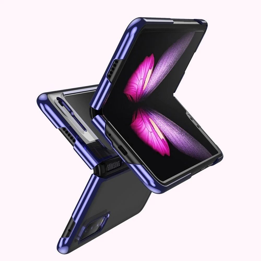 Husa Pentru Samsung Galaxy Fold, Electroplating, Albastru