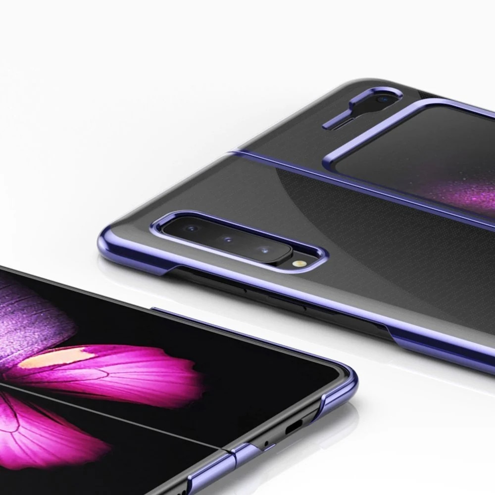 Husa Pentru Samsung Galaxy Fold, Electroplating, Albastru