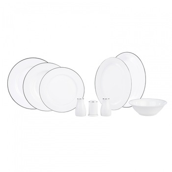 Set vesela pentru 12 persoane Lexi Platin, Karaca, Portelan/Platina, 56 piese Set vesela pentru 12 persoane Lexi Platin, Karaca, Portelan/Platina, 56 piese