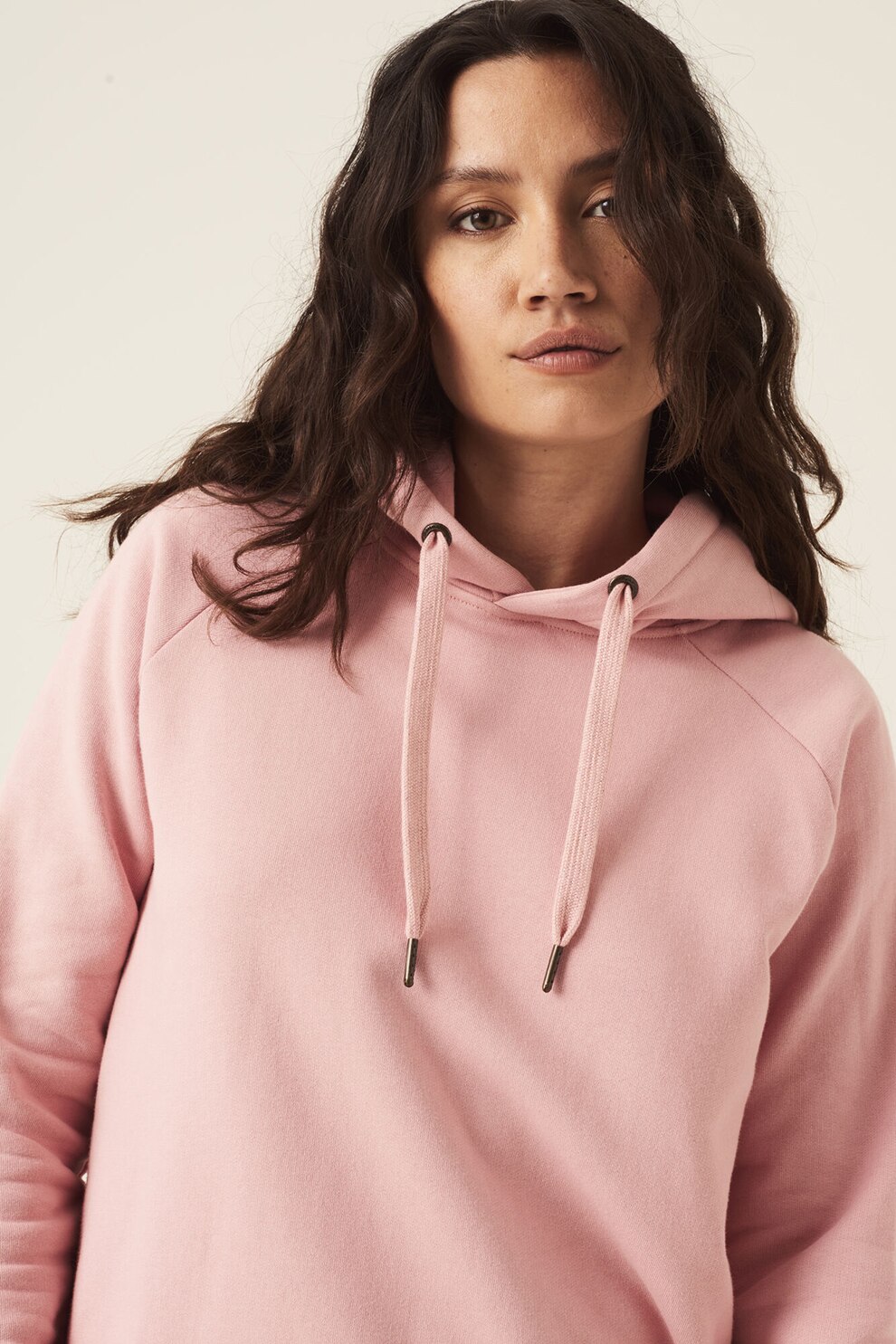 Garcia, Hanorac din amestec de bumbac cu maneci raglan, Roz somon