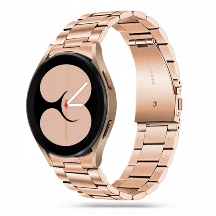 Каишка TECH-PROTECT Stainless за Samsung Galaxy Watch 4 / 5 / 5 Pro (40 / 42 / 44 / 45 / 46 MM), Blush Gold