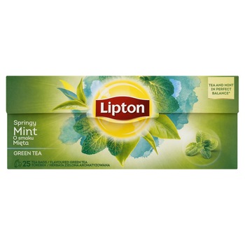 Ceai verde Lipton, Menta, 25 pliculete, 50 g Ceai verde Lipton, Menta, 25 pliculete, 50 g