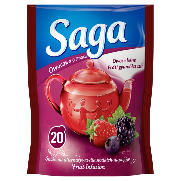 Saga erdei gyümölcs ízű gyümölcstea, 20 filter