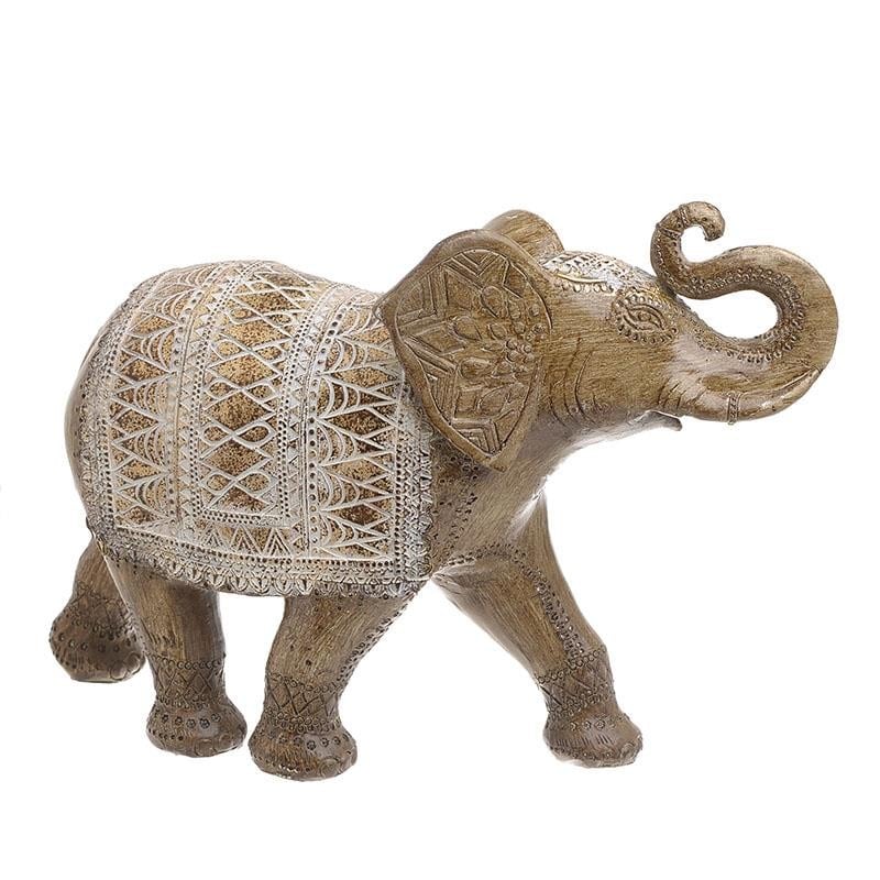 Decoratiune Golden Elephant, Charisma, 38X13X24