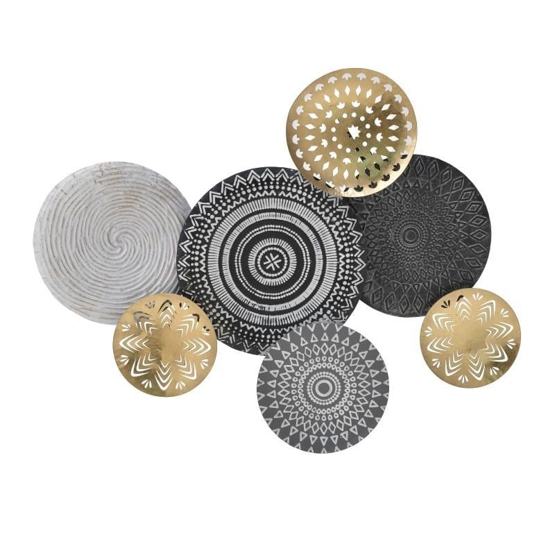 Decoratiune perete Spiral Disks, Charisma, Metal, 90Χ7Χ66