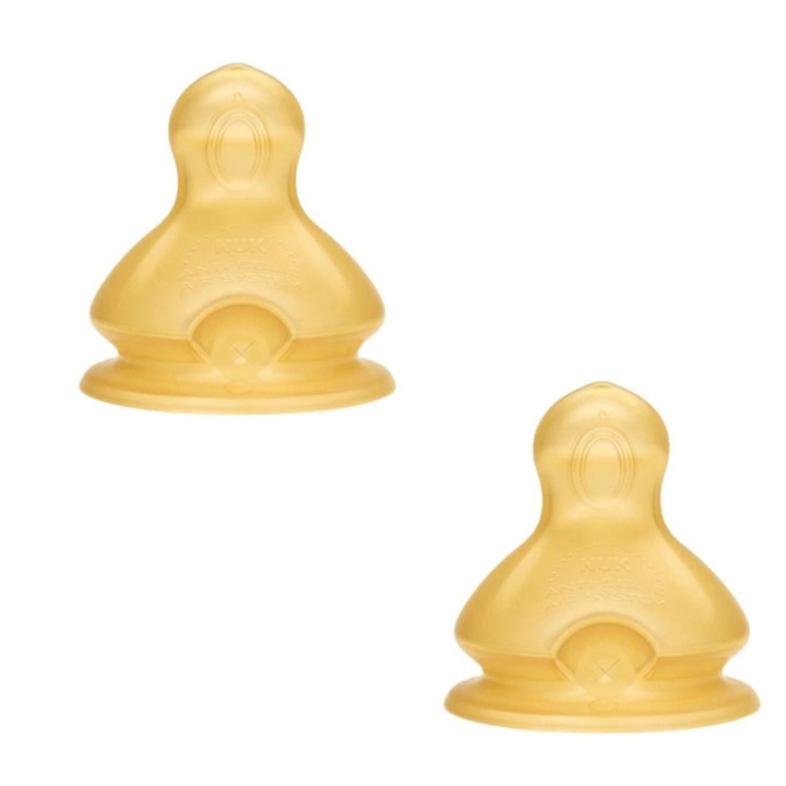 2db latex kólika elleni cumi készlet M Nuk First Choice+ 701236, sárga 0-6 hónap