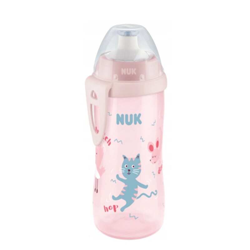 Biberon cu adaptor push pull 300 ml Nuk Junior Cup 255408RZ, Roz 3+ ani