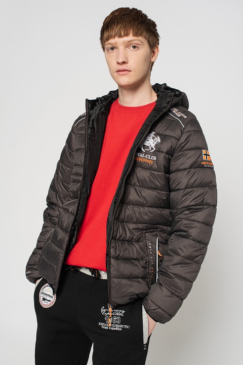 Geo Norway, Geaca cu vatelina si gluga Brick, Gri inchis