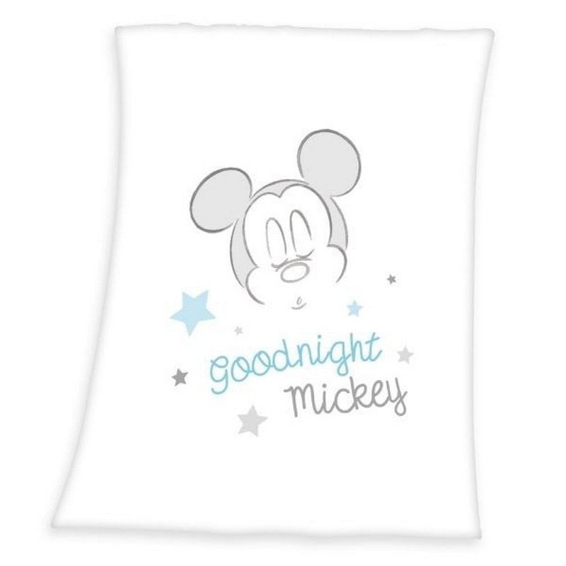 Patura pentru copii Herding, model Mickey Mouse, poliester, multicolor, 75x100 cm