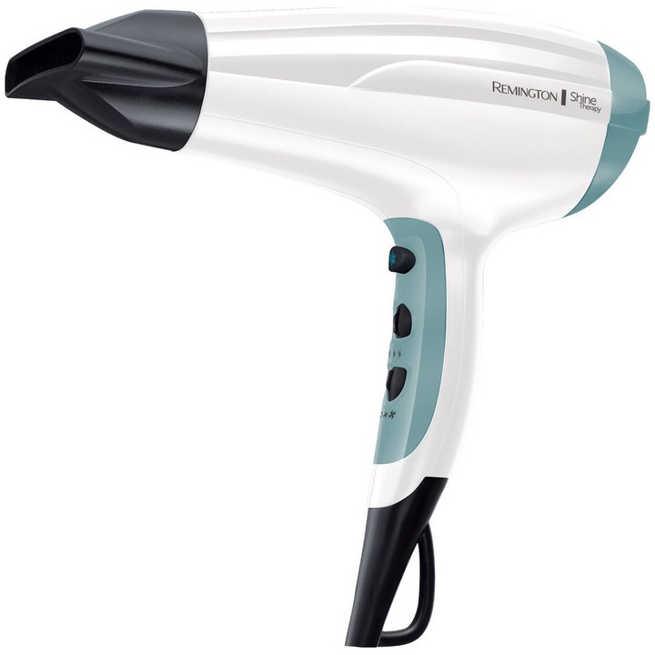 Uscator Electric de Par, Ionizare, 2300W, Temperatura Reglabila, 2 Viteze, Concentrator si DIfuzor Incluse, Modern, Albastru/Alb