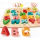 Puzzle din lemn Hape - Alfabet Chunky, 24 piese