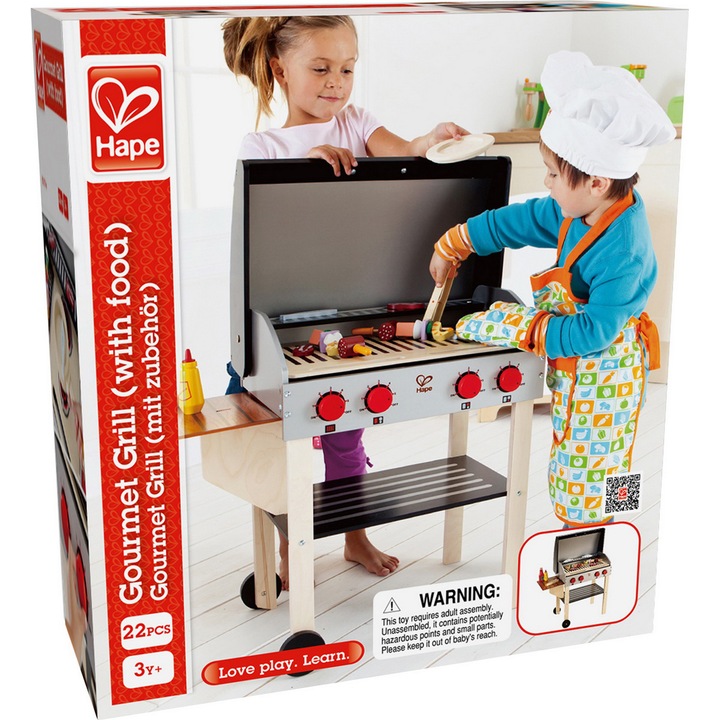 Set de joaca Hape - Gratar, 22 accesorii