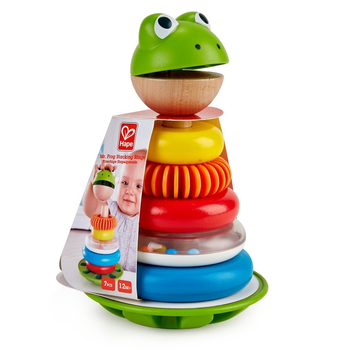 Hape Montessori torony Hangot adó béka, 12 hó+