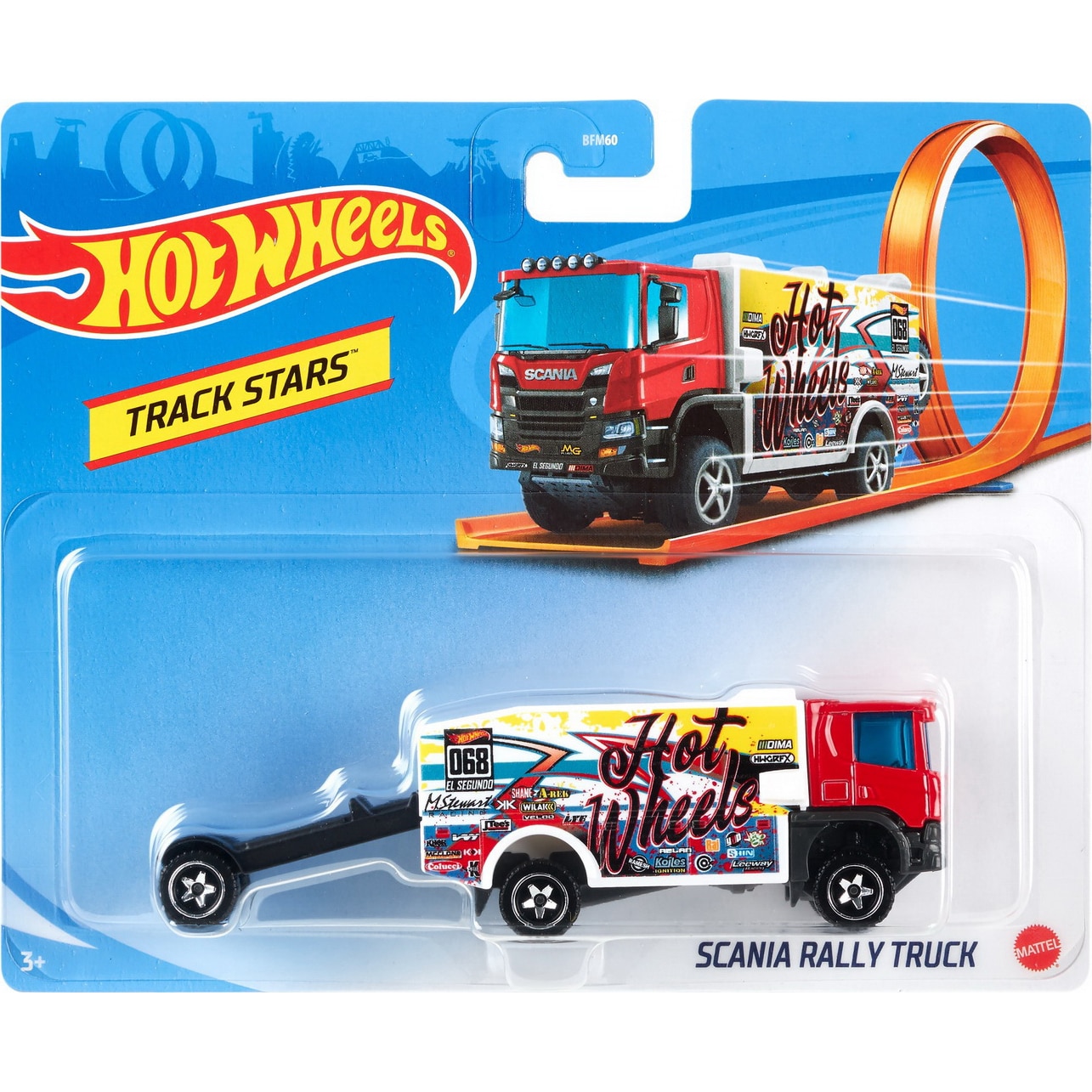 Camion Hot Wheels - Scania Rally Truck, rosu