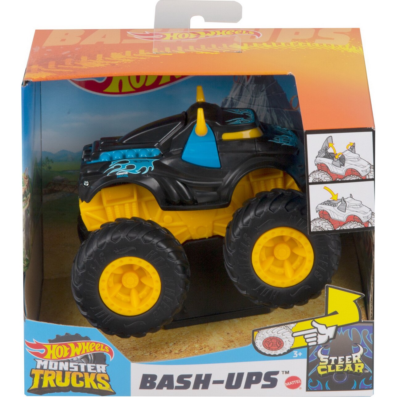 Masinuta Hot Wheels Monster Trucks - Bash-ups, Steer Clear, 1:43
