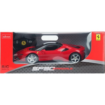 Masinuta Rastar RC - Ferrari SF90 Stradale, rosu, 1:14 Masinuta Rastar RC - Ferrari SF90 Stradale, rosu, 1:14