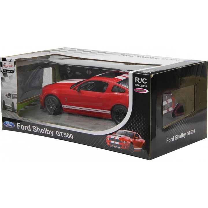 Masinuta Rastar RC - Ford Shelby GT500, rosu, 1:14