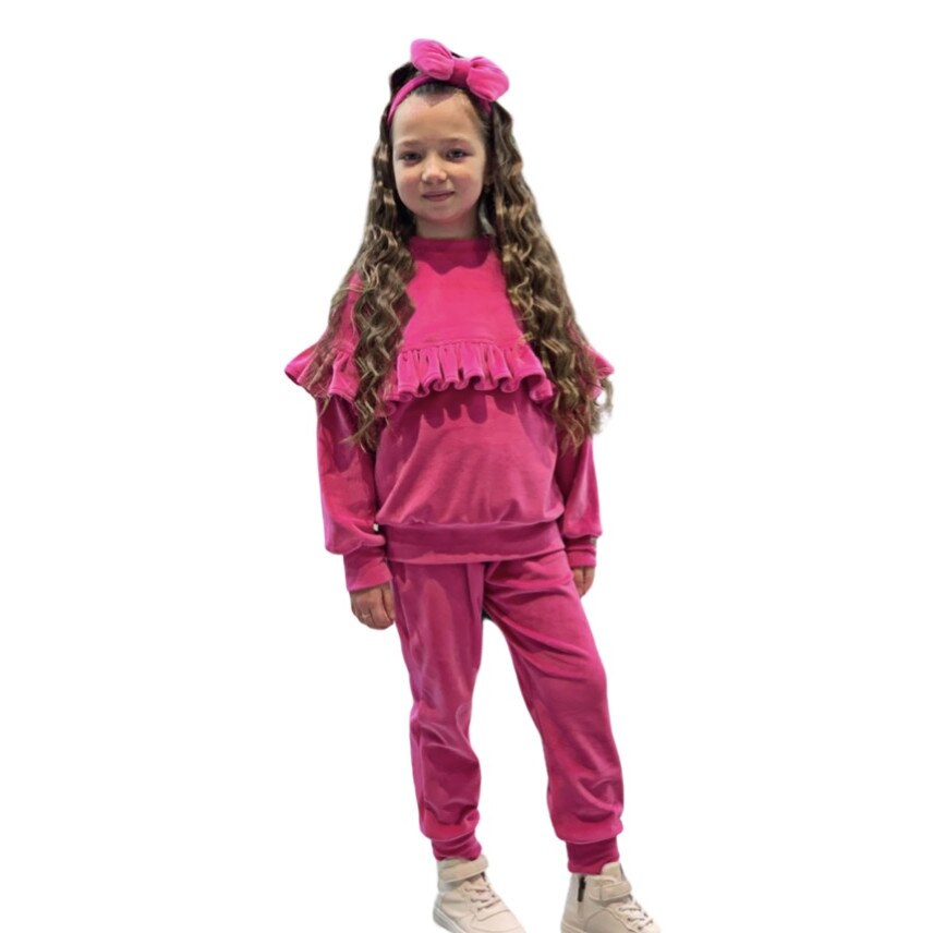 Trening catifea roz Cool Kido Lempika Kids 2-3Ani, 98cm