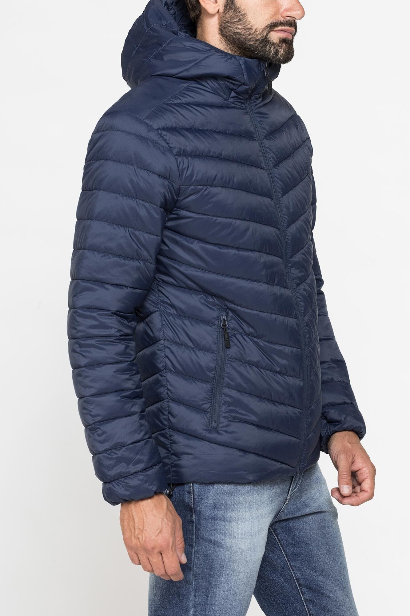 Geaca matlasata ultralight , Carrera , Regular fit, Bleumarin